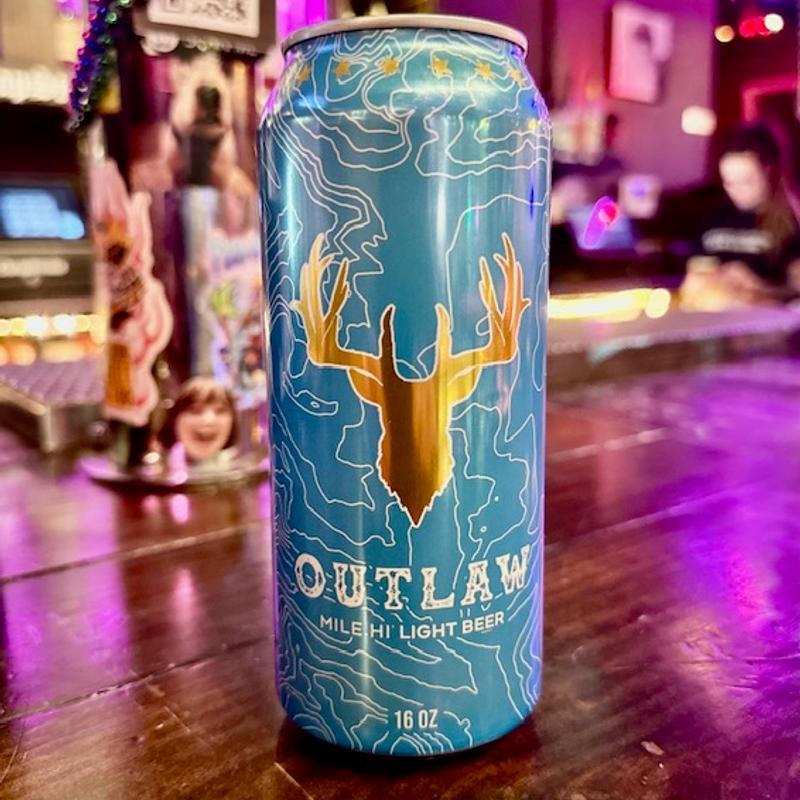 Outlaw Mile Hi Light Beer 16 oz. Tall Boy photo